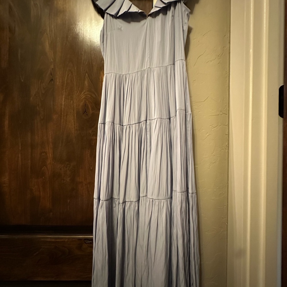 Katherine Kidd- new with tags! Elegant Light Blue Sleeveless Dress